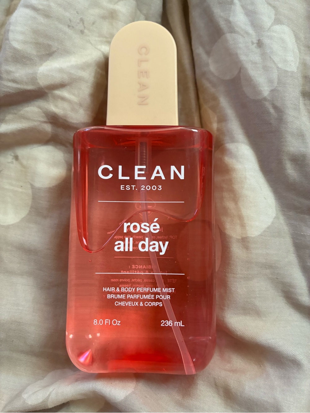Clean Rose all day 8oz hair and body perfume mist
